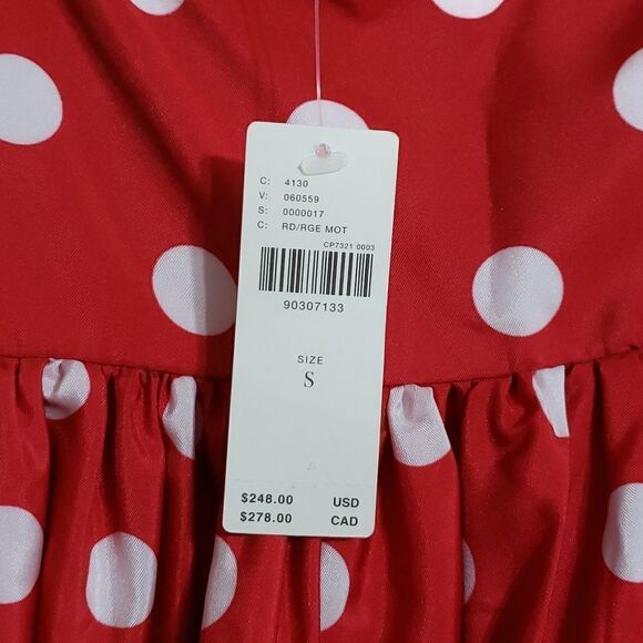 Anthropologie Atsu Sally Bow Midi Dress In Red Motif Size Small NWT - Picture 10 of 10